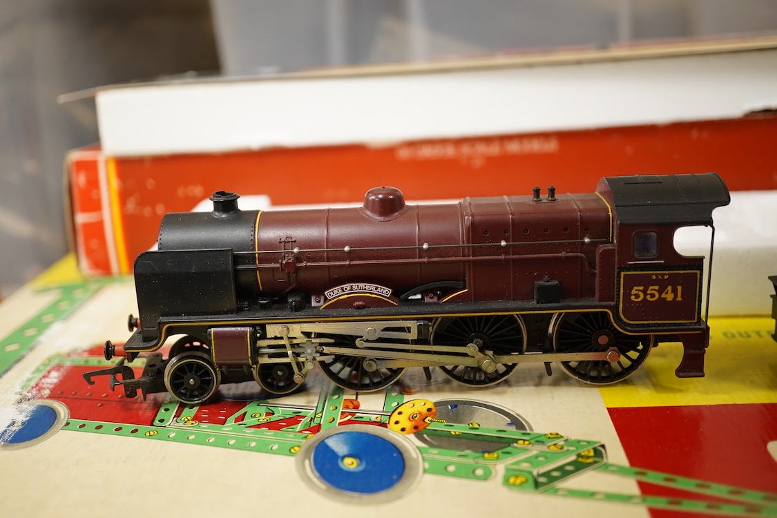Hornby Railways and Meccano, etc. items including; an 00 gauge kitbuilt BR 0-6-0T locomotive, 1500, a Hornby Railways Patriot Class locomotive, 5541, fifteen Matchbox Series vehicles, including original and reissue examp